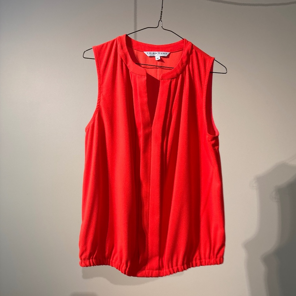 Trina Turk Sleeveless Coral Blouse